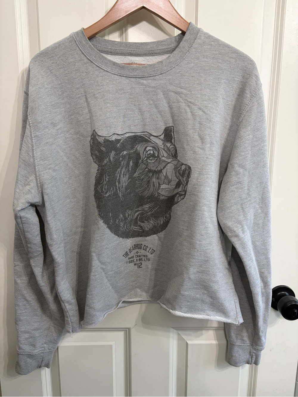 Great condition size L Gray Bear Graphic Crewneck Sweatshirt by The Bearhug Co
